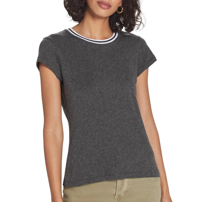 Tipped Ringer Tee - Tipped Charcoal Heather