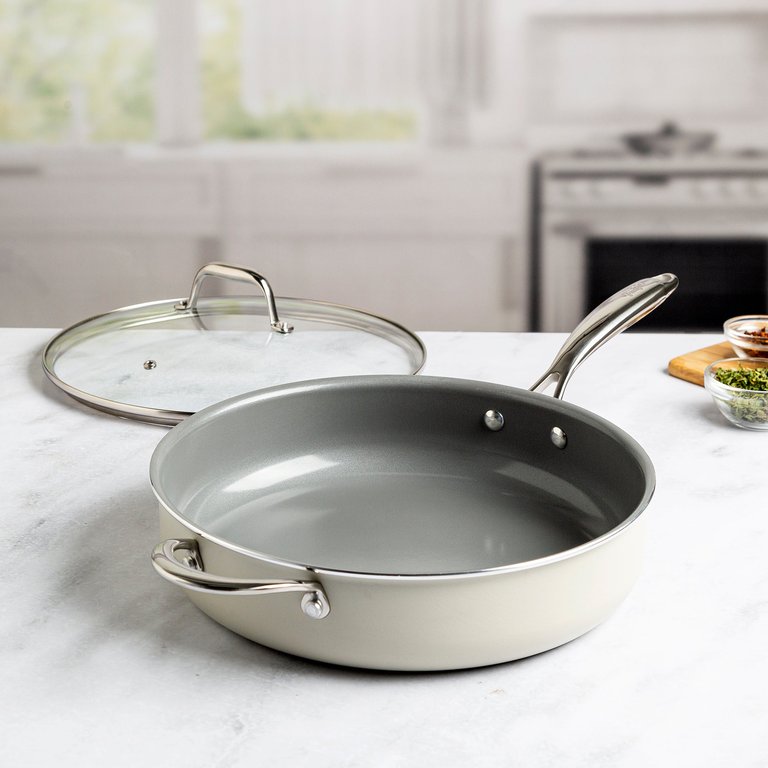 4 Qt. Stainless Steel Deep Saute Pan With Cover