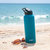 Goodful Double Wall Vacuum Sealed, Insulated Water Bottle with Two Interchangeable Lids, Leak-Proof, Wide Mouth for Drinking and Cleaning, 40 Oz, Teal - Teal