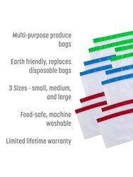 Goodful Reusable Mesh Produce Bags, For Grocery Shopping, Fruits, and Vegetable, 12 Pack, Multicolor