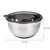 Goodful Stainless Steel Mixing Bowl with Non-Slip Bottom, Lid and 3 Interchangeable Grater Inserts, 5 Quart, Charcoal Gray