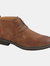 Mens 3 Eye Synthetic Nubuck Desert Boots - Tan - Tan