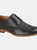 Mens 4 Eye Leather Lined Brogue Gibson Shoe - Black - Black