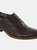 Mens Capped Lace Oxford Brogue Shoes - Brown - Brown