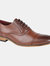 Mens Capped Lace Oxford Brogue Shoes - Mid Brown - Mid Brown