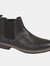 Mens Leather Lined Chelsea Boots - Black - Black