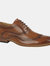 Mens Oxford Leather Brogues Shoes - Tan - Tan