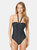 Gorgeous Womens/Ladies Ruched Tummy Control One Piece Bathing Suit (Monochrome) - Monochrome