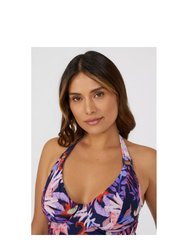 Womens/Ladies Arianna Palm Print Non-Padded Tankini Top