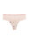 Womens/Ladies Floral Satin Thong - Pale Pink