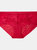 Womens/Ladies Spotted Embroidered Midi Brief - Hot Pink