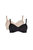 Womens/Ladies Stripe Jacquard Bra - Pack Of 2 - Black/Nude