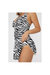 Womens/Ladies Zebra Print Skirted One Piece Bathing Suit