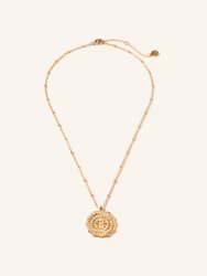 Mosaic Coin Necklace - Gold