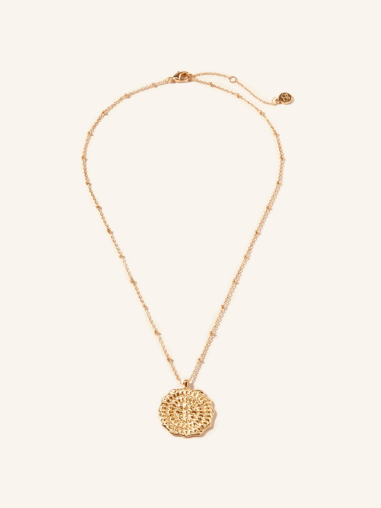 Mosaic Coin Necklace - Gold