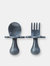 Ergonomic Utensils with Travel Case - Gray Dream