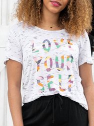 Love Yourself Space Dyed Graphic Tee - Multi