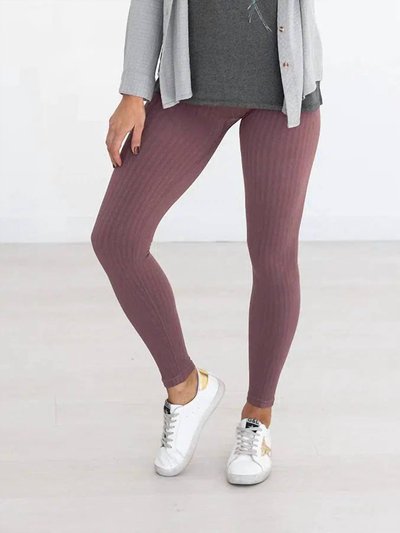 Grace & Lace Seamless Ribbed Legging In Vintage Violet product