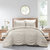 Grace Living - Briseyda Polyester Comforter With Pillow Shams - Beige