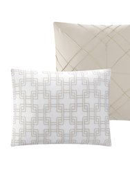 Grace Living - Caitlynn Polyester 5pc Comforter Set With 2 Pillow Shams, 2 Decorative Pillows, 1 Comforter