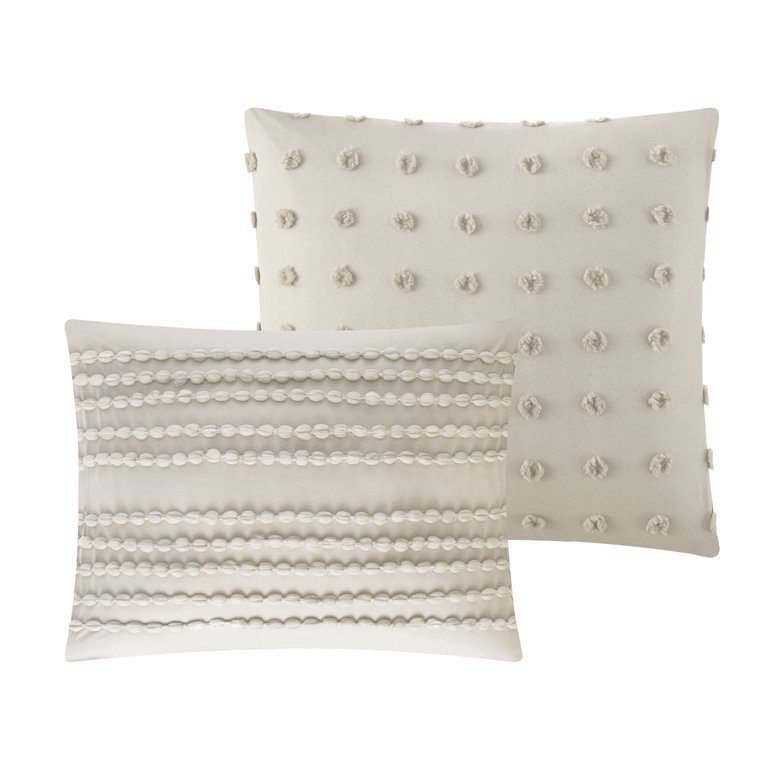 Grace Living - Julieth Polyester Duvet Set With Pillow Shams, Duvet Cover, Euro Shams, Decorative Pillow