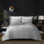 Grace Living - Meagan Velvet Comforter Set With Pillow Sham - Silver
