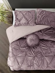 Grace Living - Nilah Velvet 5pc Comforter Set With Maple 2 Pillow Shams, 1 Decorative Pillow, 1 Comforter, 1 Bed Skirt 