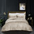 Grace Living - Tillie Velvet 3pc Comforter Set With 2 Pillow Shams, 1 Comforter - Beige King