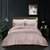 Grace Living - Tillie Velvet 3pc Comforter Set With 2 Pillow Shams, 1 Comforter - Blush King