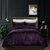 Grace Living - Tillie Velvet 3pc Comforter Set With 2 Pillow Shams, 1 Comforter - Purple King
