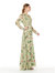 Long Sleeve Maxi Dress W/Knotted Cutout Neckline