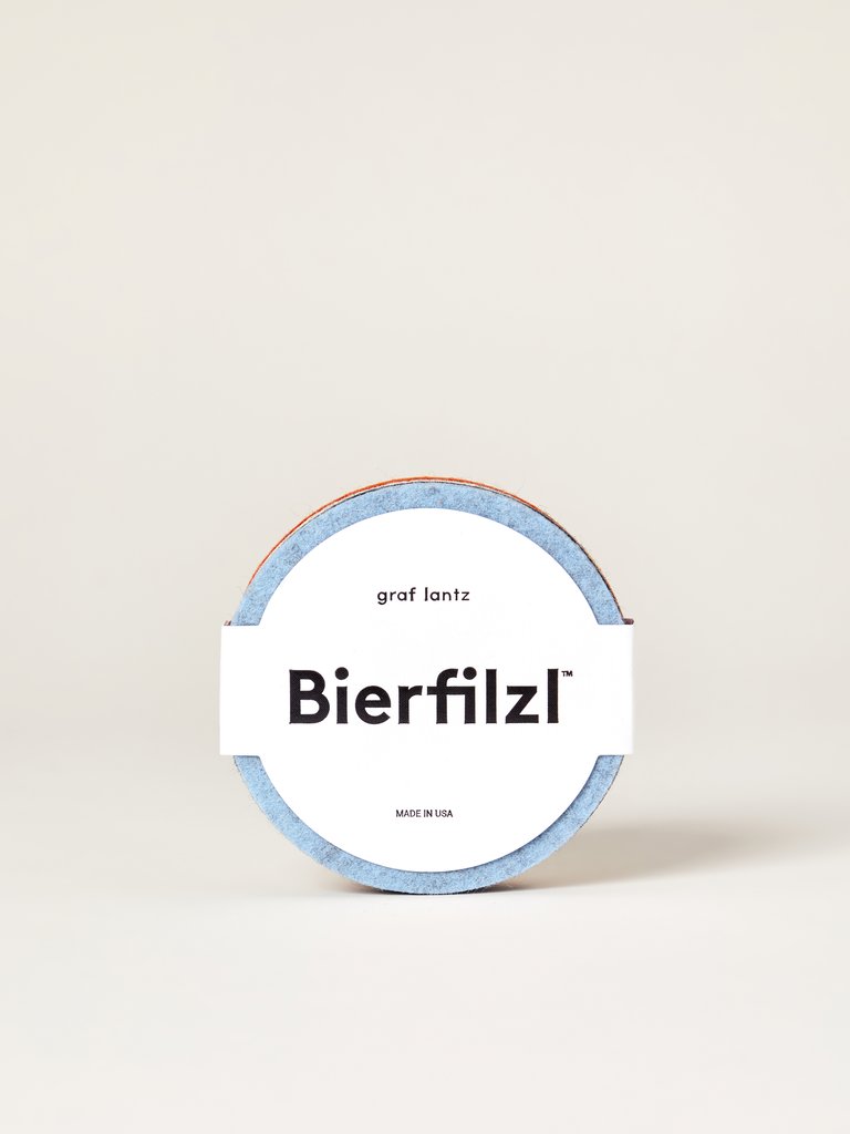 Bierfilzl Round Felt Coasters, Set of 4