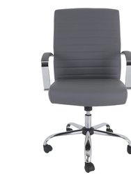 DRAKE Bonded Leather Executive Chair - Gray