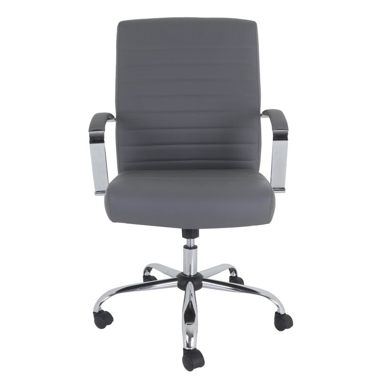 DRAKE Bonded Leather Executive Chair - Gray