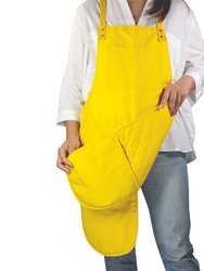 Adjustable 31" Apron with Oven Mitts Built In - Harvest Yellow