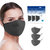 Adult Non-Medical Mask With Filter - 3 Pack Set - Charcoal