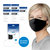 Adult Protective Face Mask And Disposable Air Filter 50 Pack - Black