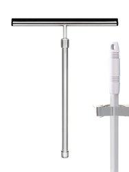 Broom Holder 2 Pack, With Self-Adhesive Mounting Brackets -  White