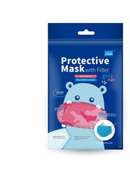 Child Protective Face Mask And Disposable Air Filter - Pink Camo