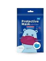 Child Protective Face Mask And Disposable Air Filter - Pink