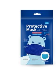Child Protective Face Mask And Disposable Air Filter - Blue