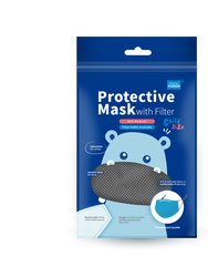 Child Protective Face Mask And Disposable Air Filter - Grey