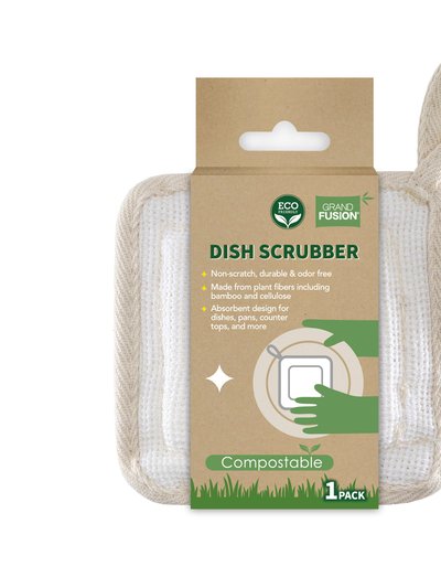 Grand Fusion Housewares Compostable Non Scratch Dish Scrubber Pads To Get Dishes Cleaner product