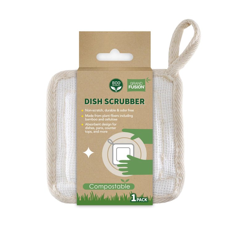 Compostable Non Scratch Dish Scrubber Pads To Get Dishes Cleaner