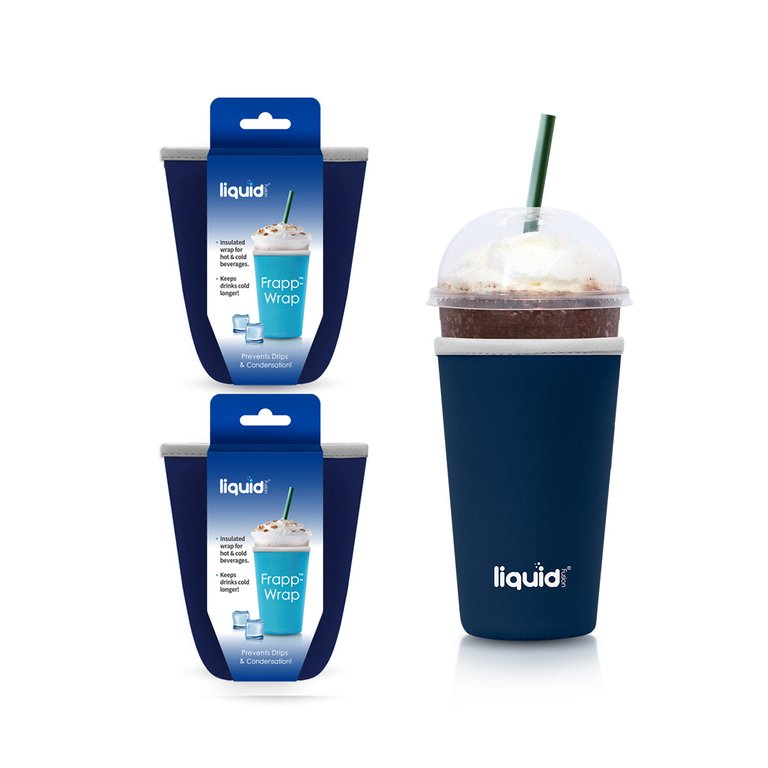 Frapp-Wrap™ / Icy Bev Kooler, Medium - 3 Pack Set - Dark Blue