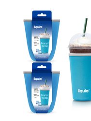 Frapp-Wrap™ / Icy Bev Kooler, Medium - 3 Pack Set - Light Blue