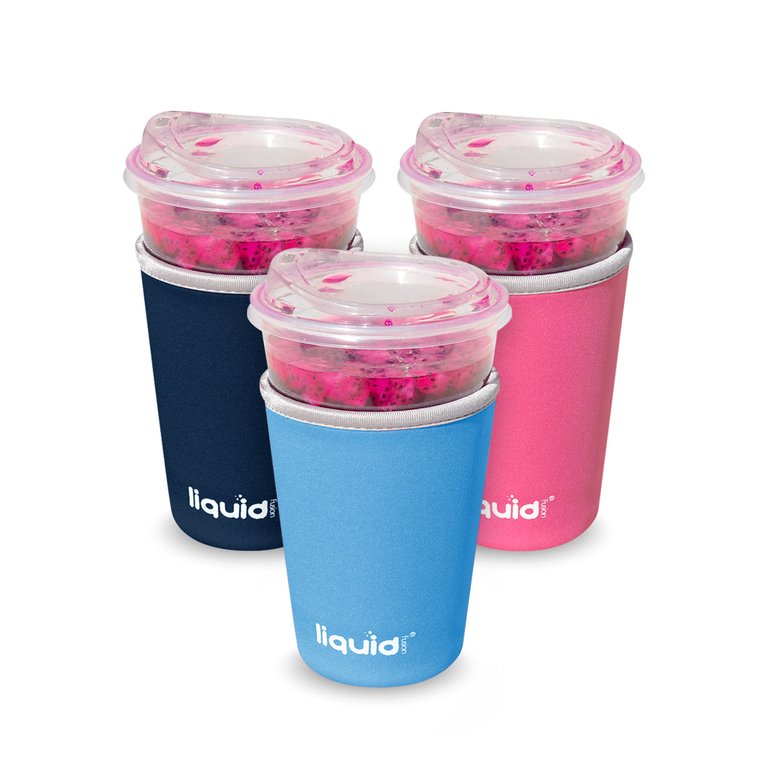 Frapp-Wrap™ / Icy Bev Kooler, Medium - 3 Pack Set - Assorted