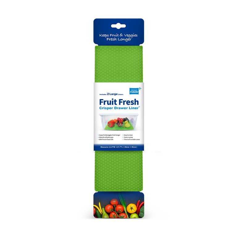 Fruit Fresh® Refrigerator Crisper Drawer Liner 2 Pk, Keeps Fruit And Vegetables Fresh Longer