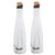 Icy Bev Kooler, Wine Carafe & Water Bottle, Double Wall Vacuum-Sealed Stainless Steel Keeps Wine Ice Cold - White Marble 2pk
