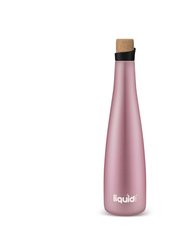 Icy Bev Kooler, Wine Carafe & Water Bottle, Double Wall Vacuum-Sealed Stainless Steel Keeps Wine Ice Cold - Rose Gold